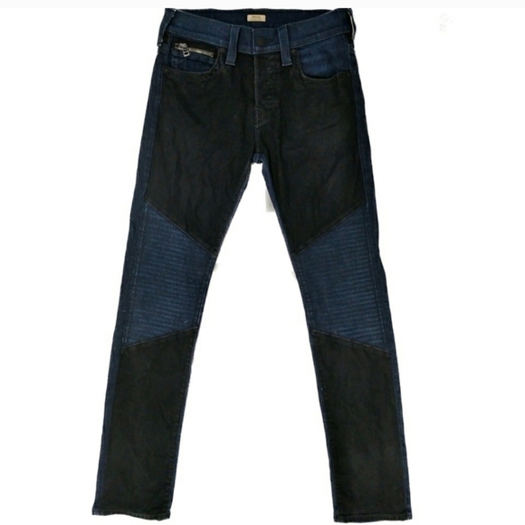 True Religion Rocco Slim Fit Blue & Black Jeans Size 38x34 - Picture 2 of 12